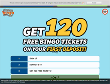 Tablet Screenshot of monkeybingo.com